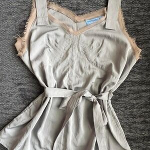 Vintage Y2K Simply Vera Wang lingerie inspired cami with Tie Waist and pockets